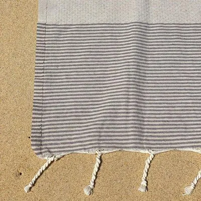 Produktbild von XXL Strandhandtuch, großes Badtuch, Gesichtstuch, Damen Herren, Geschenkset, extra groß, leicht, 100 x 200 cm (Taupe-Cappuccino, 2)