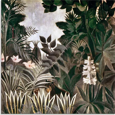 Produktbild von ARTland Glasbild Dschungel, 1909 Größe: 20x20 cm