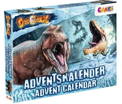 Produktbild von Craze Adventskalender Dinorex mit Spielzeug-Dinofiguren 24 Überraschungen