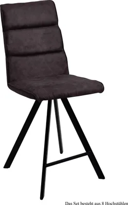 Produktbild von Thekenstuhl (8er-Set) Delfina 47x109x60 Schwarz/Espresso