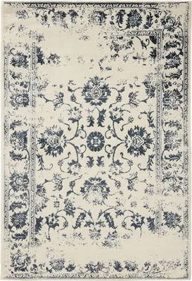 Zdjęcie produktu dla benuta vintage dywan do salonu Suki Kremowy/Niebieski 80x150 cm dywan do salonu sypialni miękki orientalny prostokątny
