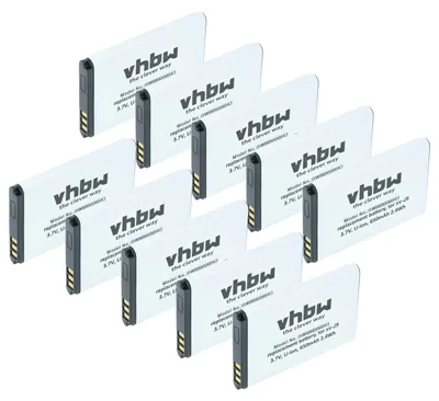 Produktbild von vhbw 10x Akku kompatibel mit Team TeCom PS Handy Smartphone Telefon (650 mAh, 3,7 V, Li-Ion)