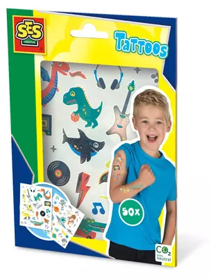 Produktbild von SES Creative Tattoos für Kinder, Mehrfarbig, Kind, Junge/Mädchen, 3 Jahr(e), 12 Jahr(e), Niederlande