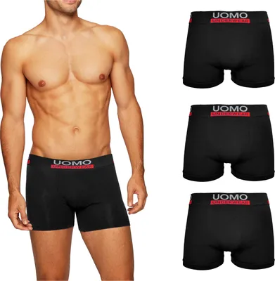 Produktbild von TEXEMP Herren Boxershorts Baumwolle Unterhose 5er - 10er Pack Trunks Boxer Shorts Unterwäsche Underwear | B186 - Schwarz - XL/XXL - 10 Stück