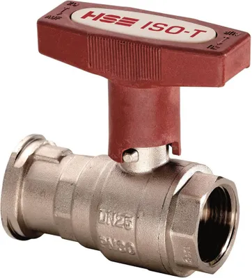 Produktbild von Hermann Schmidt Heizungs Pumpenkugelhahn 1 1/4" Messing vernickelt, mit verlängertem T-Griff, PN 30