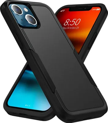 Produktbild von Mobigear Heavy Armor iPhone 14 Hülle Hardcase Backcover Stoßfest - Schwarz