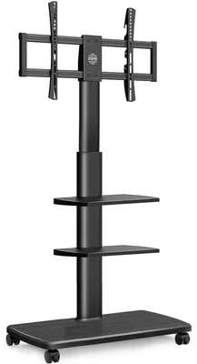 Produktbild von TV Ständer Rollbar 3 Ablagen 32-70 Zoll bis 40KG Schwarz