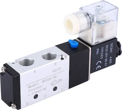 Obrázek produktu pro 4V210-08 Elektromagnetický vzduchový ventil, 2 polohy, 5 připojení, pneumatický řídicí ventil (DC24V)