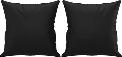 Image de Coussins décoratifs lot de 2 Noir 40x40 cm Similicuir