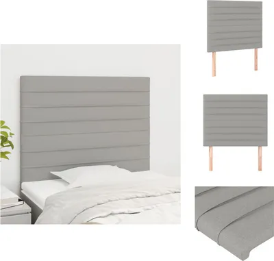 Immagine prodotto di vidaXL Testiere 2 pz. Tessuto grigio chiaro 80x5x78/88 cm - Testate e piedi