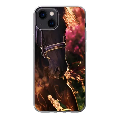 Produktbild von MuchoWow® Handyhülle Schutzhülle Hülle für iPhone 13 Pferd - Sonne - Porträt Silikon Softcase Handy Hülle - Karteninhaber