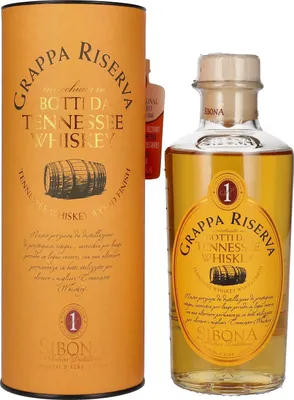 Produktbild von Sibona GRAPPA RISERVA Botti da TENNESSEE WHISKEY 44% Vol. 0,5l in Geschenkbox