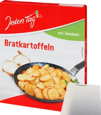 Produktbild von Jeden Tag Bratkartoffeln mit Zwiebeln (400g Packung) + usy Block