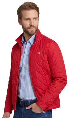 Produktbild von Gant Jacke rot einfarbig hoher Kragen gesteppt