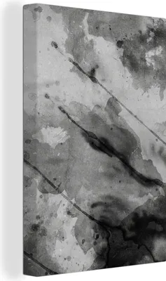 Obrázek produktu pro OneMillionCanvasses® - Obrazy na plátně - Akvarel - Černá - Šedá - Abstraktní, Fototapeta, Nástěnná dekorace Obývací pokoj obrazy, 40x60cm