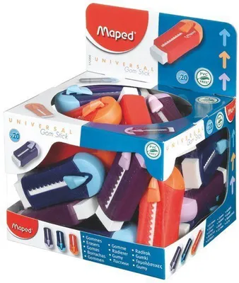 Image de Gomme stick assortie MAPED M512000 ERASER MAPED UNIVERS.5120004