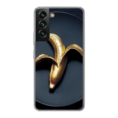 Produktbild von MuchoWow® Handyhülle Schutzhülle Hülle für Samsung Galaxy S22 Goldene Banane auf dunklem Hintergrund Silikon Softcase Handy Hülle - Mobiltelefonhülle
