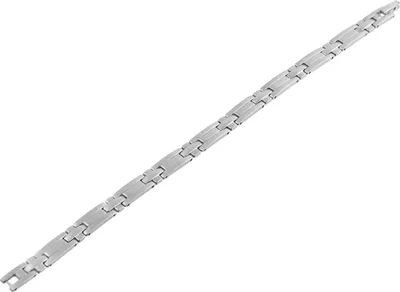 Produktbild von Gliederarmband Edelstahl silberfarben 21 cm Länge Akzent
