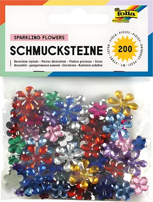 Immagine prodotto di folia Schmucksteine "Blumen", Gr”áen und Farben sortiert