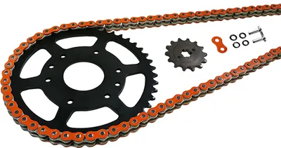 Produktbild von Kettensatz EK-Chain 525 MVXZ-2 für Suzuki GSR750 ab Modelljahr 2011- Farbe Orange