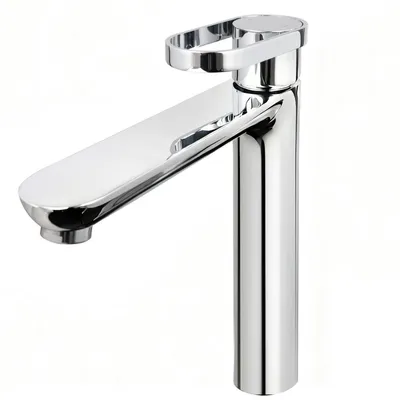 Obrázek produktu pro Baterie pro umyvadlo, vysoká 225 mm, mosaz, chromovaná, úsporná, pro instalaci na povrch umyvadla