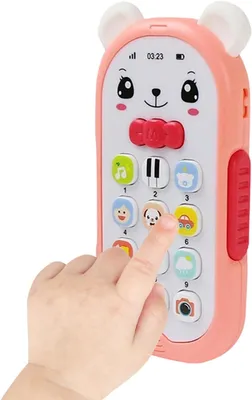 Productafbeelding van Speelgoedtelefoon Kinderen - Nep Smartphone - Educatief Spelen - Met Geluid - 14 x 7.5 x 3 cm - Roze