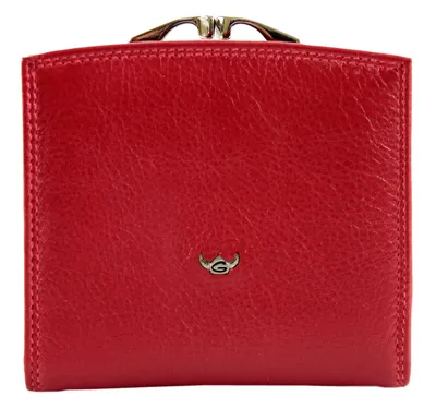 Imagen del producto de Golden Head Cuero monedero Polo RFID Protect Bügelbörse 2049 Rot rojo oscuro