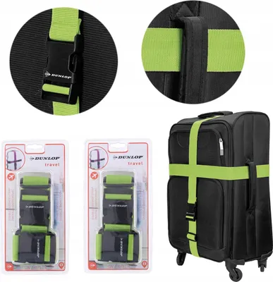Zdjęcie produktu dla Dunlop pas bagażowy 190x5cm Zielony 2x
