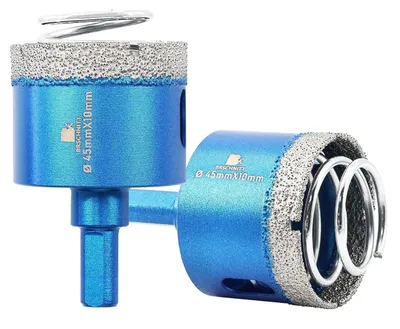Immagine prodotto di Set di 2 punte da trapano diamantate da 45 mm per Vetroceramica, granito e marmo