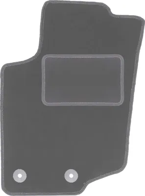 Produktbild von Fahrerfußmatte Velours graphit passend für Peugeot 207 (2006-2012, SW, Kombi, Fließheck) – mit Befestigungen – passgenau