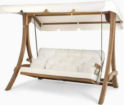 Produktbild von Braun-Beige Gartenschaukel  Schaukel Outdoor Vordach Sitzmöbel