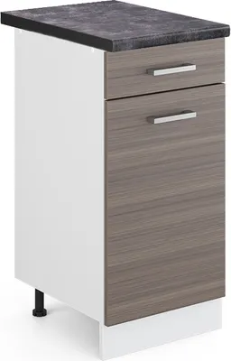 Image de Meuble cuisine Vicco R-Line Gris noble 40cm , PT Anthracite, Model 45515
