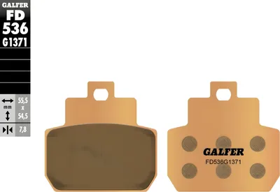 Zdjęcie produktu dla Klocki hamulcowe Galfer FD536G1371 spiekane STREET