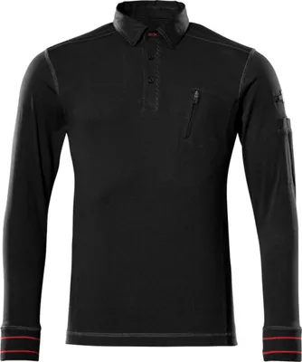 Produktbild von Mascot Polo-Sweatshirt IOS FRONTLINE langarm 50352 Gr. 2XL schwarz