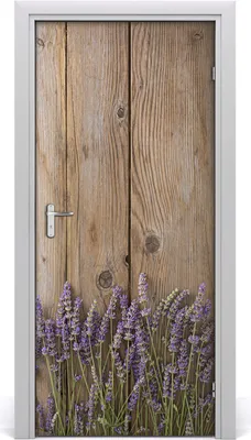 Produktbild von Tulup Türaufkleber 95x205 cm Dekorative Aufkleber Selbstklebend Wasserdichte Tapete Abnehmbar Schlafzimmer Wohnzimmer Wohnkultur - Lavendel Holz