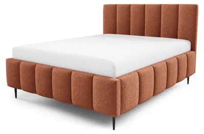 Productafbeelding van Gestoffeerd bed met opbergruimte Nerom Koperglans 160 × 200 cm