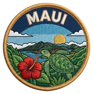 Gestickter Aufbügler Hawaii Schildkröte 80 mm Reisesouvenir