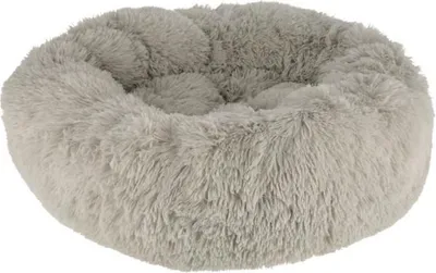 Produktbild von Fluffy Hunde- und Katzenkorb, Ø76 x 19 cm, Hellgrau, Extra Weiche Füllung, Antirutsch