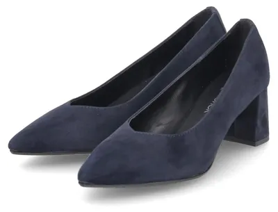 Imagen del producto de Zapatos de tacón para mujer, marca Kaerlek, color azul, fabricados en piel de cordero, talla 40