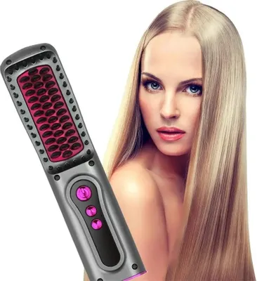 Immagine prodotto di INF Spazzola lisciante ricaricabile senza fili - Pettine styling portatile