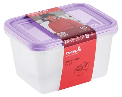 Vorratsdosen-Set 2 x 2 l, violett – Frischhaltedosen
