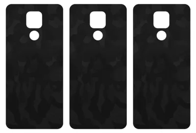 Produktbild von apgo Rückseite Schutzfolie, Skin, kompatibel mit myPhone Now Esim, Hinten Displayschutzfolie aus Vinylfolie, kratzfest, einfache Montage - Schwarzes Tarnmuster