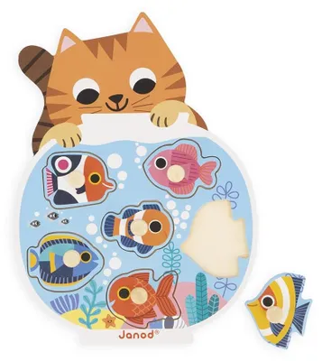 Produktbild von Omgoods – 6-teiliges Holzpuzzle mit Aquarienthema für Kinder