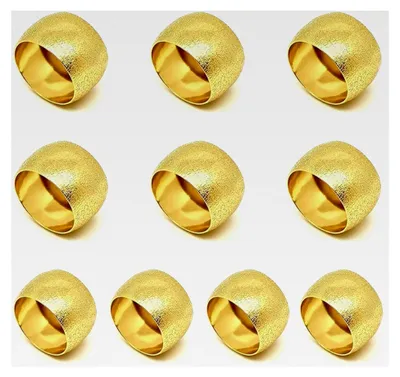 Produktbild von 10 Stück Goldene Serviettenringe, Elegante Serviettenschnallen für Weihnachten, Metall Serviettenringe für Hochzeiten und Familienessen