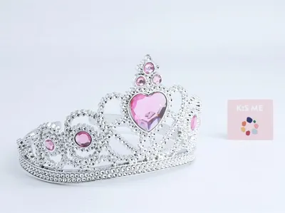 Produktbild von Diadem mit Herzen deluxe Design, aus Kunststoff, silber, 7,5x13x13 cm (HxBxT)
