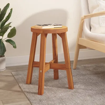 Produktbild von Schlichtes Hocker Braun 38x38x45 cm Rund Massivholz Akazie - 3199672