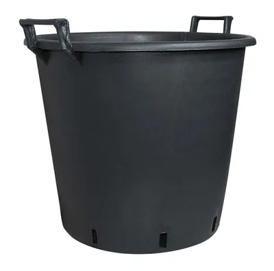 Produktbild von geli, Pflanzgefäß, schwarz, Ø 65 cm, mit Griff, Kunststoff PE