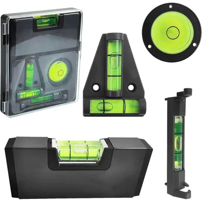 Immagine prodotto di Livella a bolla magnetica, set di 4 pezzi, ideale per campeggio e camper