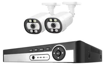 Produktbild von Kamerasystem, KI-Menschenerkennung, 2-Wege-Audio, 8CH NVR 2 Kameras-a, 4T