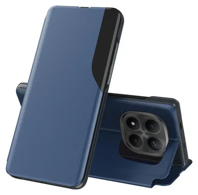Obrázek produktu pro Flipové pouzdro pro Xiaomi Redmi Note 15 Pro 5G,Polyuretankůže pouzdro s okénkem a funkcí stojánku modré